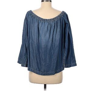 Cloth & Stone Blouse Size S Anthropologie‎  Denim Chambray Shirt  Long Sleeves